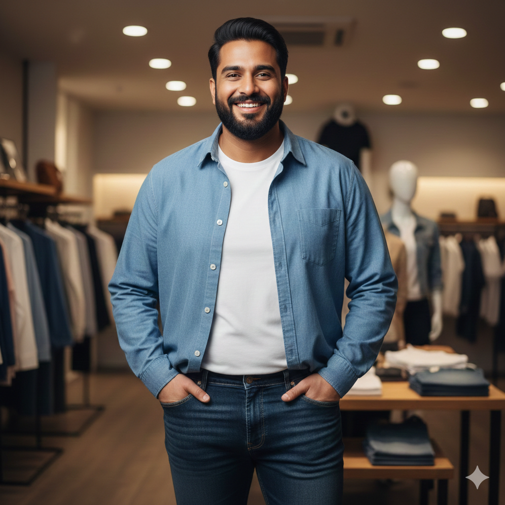 haapy men in plus size clothing 