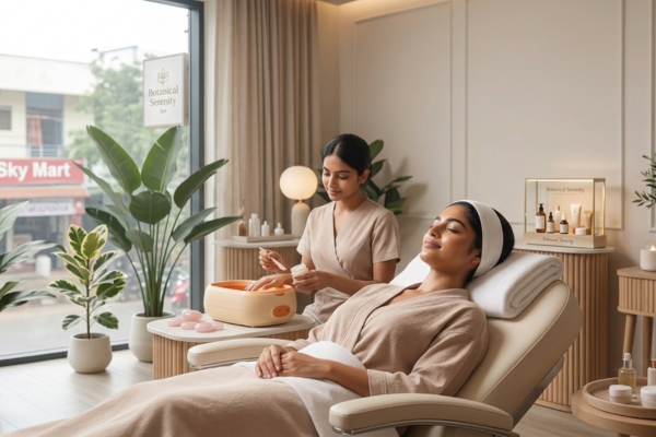  Facial Salon in Sithalapakkam , girl having facial