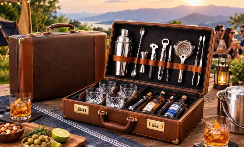 Briefcase Bar Set