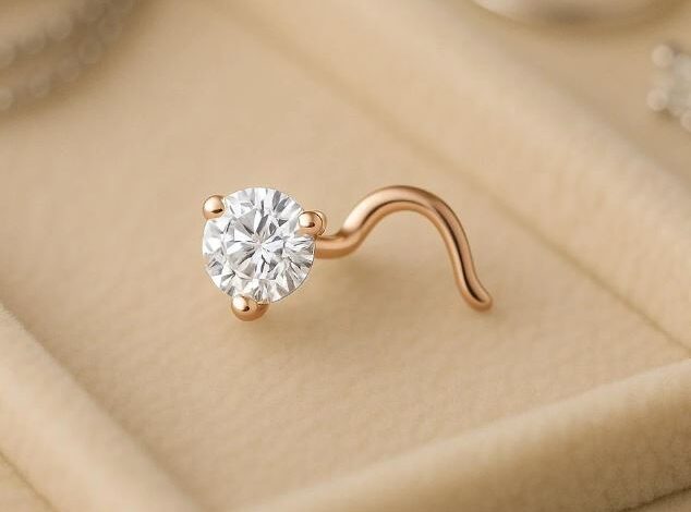 Silver Stone Nose Pin​